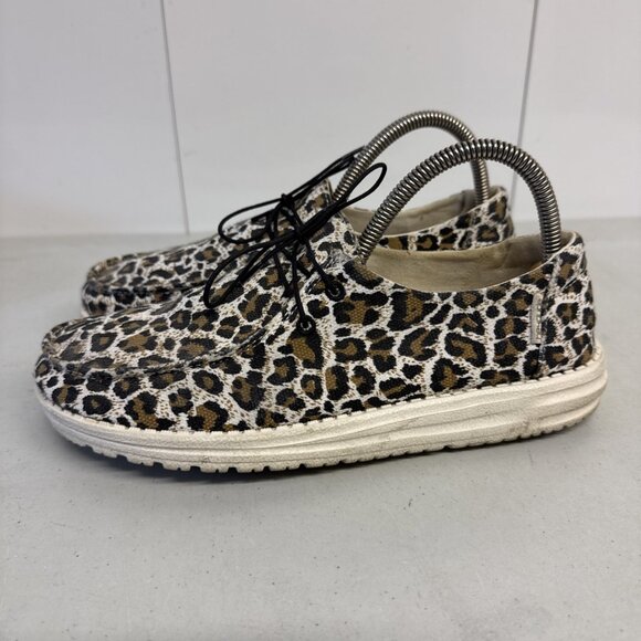 Hey Dude Wendy Woven Cheetah Women's Slip-On Loafer Shoes, Size US 9 - Picture 1 of 7